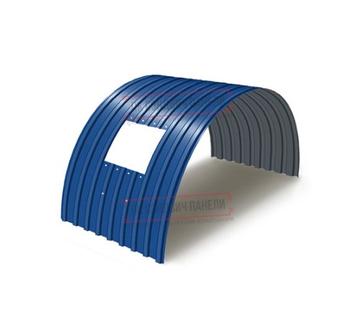 Продольно гнутый профнастил для укрытий конвейеров С17ПГ-1163, 0,6, в полимерном покрытии