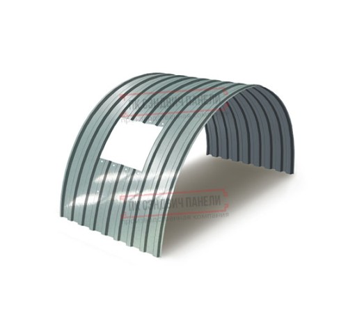 Продольно гнутый профнастил для укрытий конвейеров МП20ПГ-1150, 1,0, нержавеющий