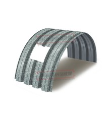 Продольно гнутый профнастил для укрытий конвейеров Н57ПГ-960, 0,6, оцинкованный