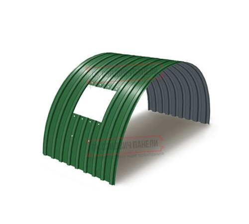 Продольно гнутый профнастил для укрытий конвейеров С17ПГ-1163, 0,8, в полимерном покрытии
