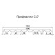 Продольно гнутый профнастил для укрытий конвейеров С17ПГ-1163, 0,8, в полимерном покрытии