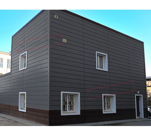 Линеарная панель-открытый волна-24хС/20 профилированная RAL 7024 Серый графит