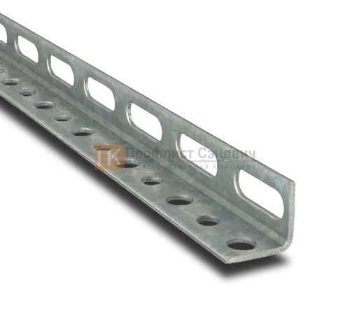 L-образный профиль перфорированный К237 50x36x2000-2,0 мм, из нержавеющей стали