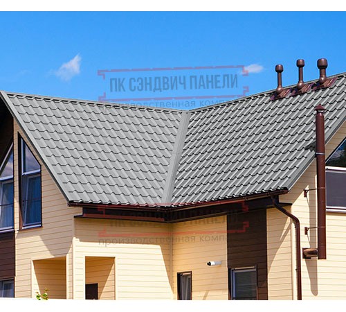 Металлочерепица Экоррей RAL7004 Полиэстер-0.4