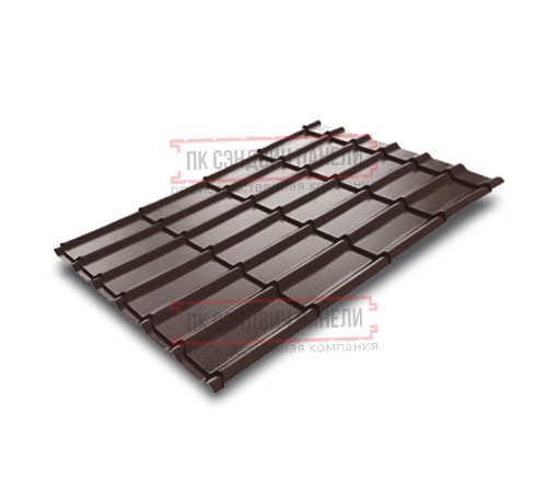 Металлочерепица Экоррей RAL8017 Полиэстер-0.35