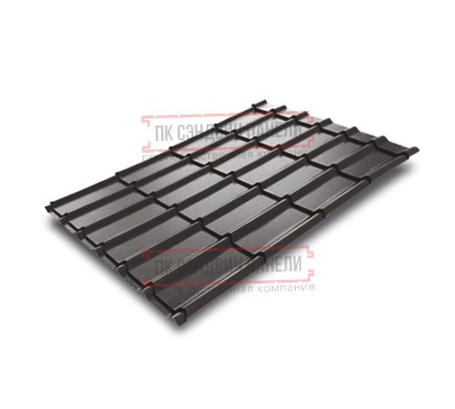 Металлочерепица Экоррей RAL8019 Полиэстер-0.35