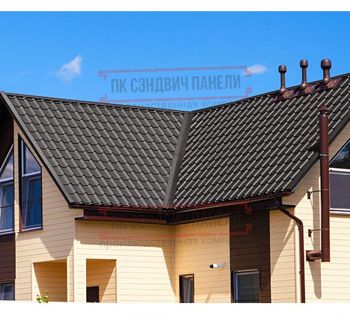 Металлочерепица Экоррей RAL8019 Полиэстер-0.35