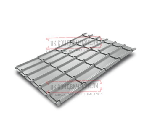 Металлочерепица Экоррей RAL9006 Полиэстер-0.3