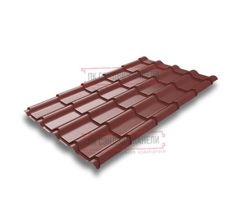 Металлочерепица Камея RR29 GreenCoat Pural-0.5