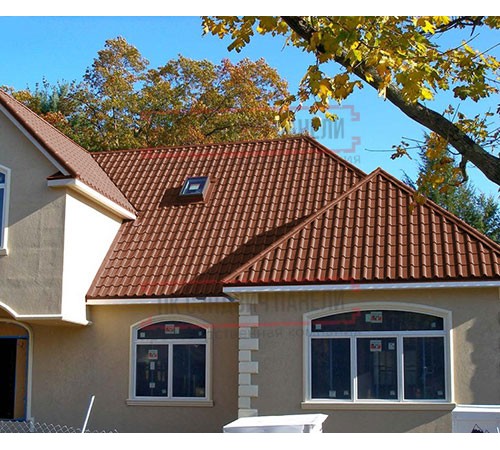 Металлочерепица Камея RAL8004 Satin-0.5