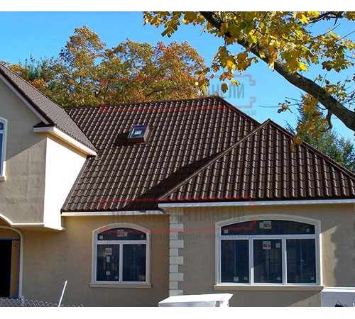 Металлочерепица Камея RR887 GreenCoat Pural-0.5