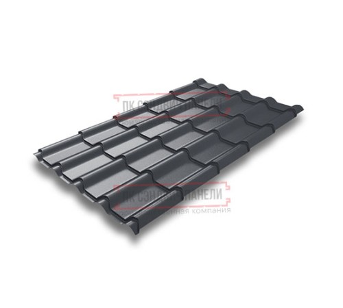 Металлочерепица Камея RAL7024 Quarzit Pro Matt-0.5
