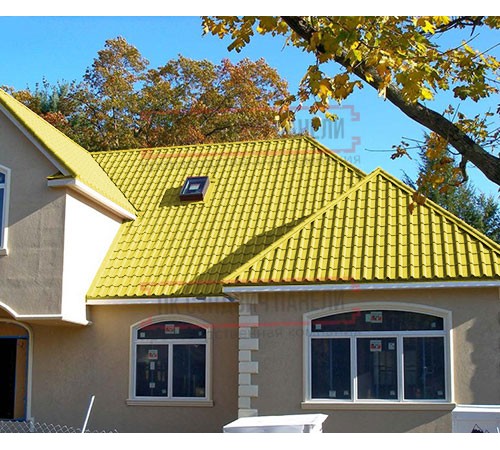 Металлочерепица Камея RAL1018 Полиэстер-0.45