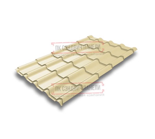 Металлочерепица Камея RAL1014 Полиэстер-0.45