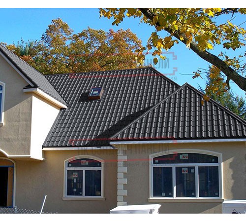 Металлочерепица Камея RAL7024 Atlas-0.5