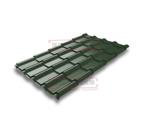 Металлочерепица Камея RAL6020 Velur-0.5