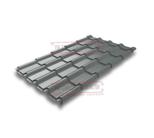 Металлочерепица Камея RAL7005 Полиэстер-0.45