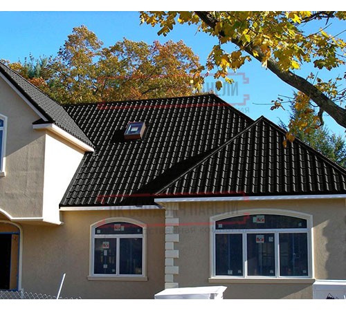 Металлочерепица Камея RAL9005 Satin Matt-0.5