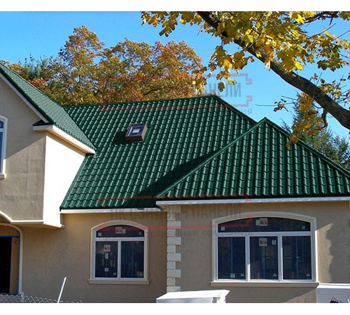 Металлочерепица Камея RAL6005 Satin-0.5