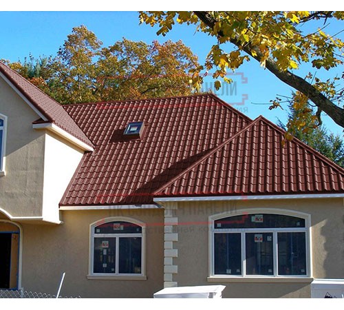 Металлочерепица Камея RAL3009 Velur-0.5