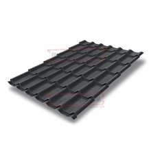 Металлочерепица классик плюс RAL9004 Полиэстер-0.45