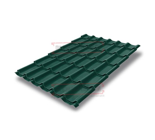 Металлочерепица классик плюс RAL6005 Polydexter-0.5