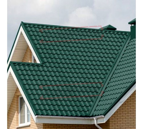 Металлочерепица Кредо RAL6005 Quarzit-0,5