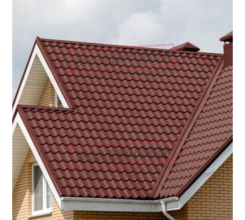 Металлочерепица Кредо RAL3009 Полиэстер-0,45