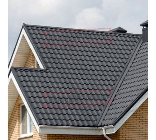 Металлочерепица Кредо RAL7024 Satin-0,5