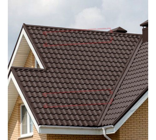 Металлочерепица Кредо RAL8017 Drap-0,45