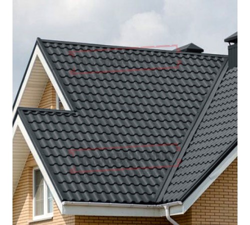 Металлочерепица Кредо RAL7016 Satin Мatt-0,5