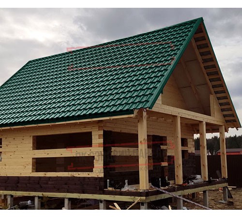 Металлочерепица Квинта плюс RAL6005 Quarzit-0.5