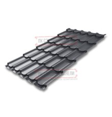 Металлочерепица Квинта плюс RAL7024 Rooftop Matte-0.5