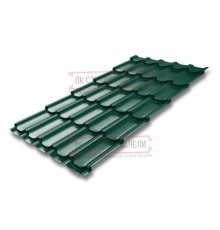 Металлочерепица Квинта плюс RAL6005 Velur-0.5