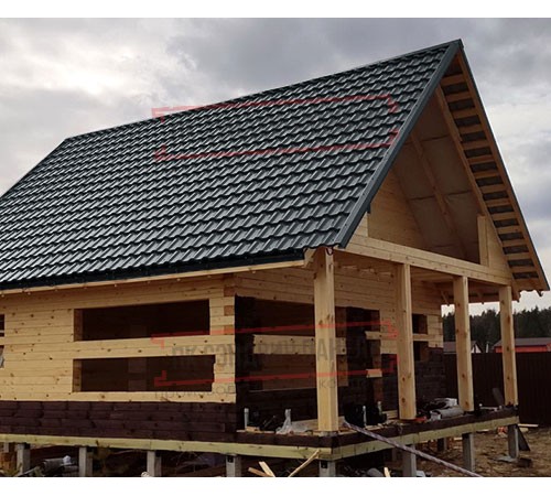 Металлочерепица Квинта плюс RAL7016 Atlas-0.5