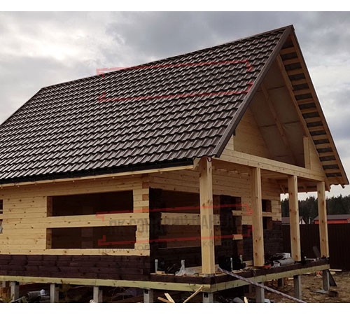 Металлочерепица Квинта плюс RAL8017 Satin Мatt-0.5