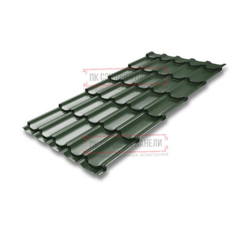 Металлочерепица Квинта плюс RR11 GreenCoat Pural-0.5