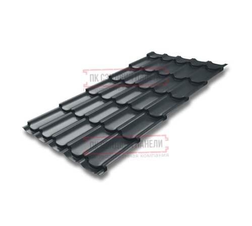 Металлочерепица Квинта плюс RAL7016 Velur-0.5