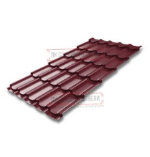 Металлочерепица Квинта плюс RAL3005 Quarzit-0.5