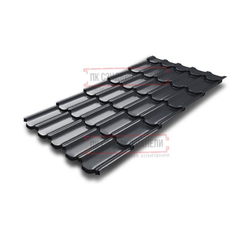 Металлочерепица Квинта плюс 3D RR23 GreenCoat Pural-0,5