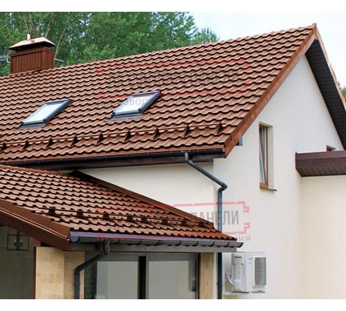 Металлочерепица Квинта плюс 3D RR750 GreenCoat Pural-0,5