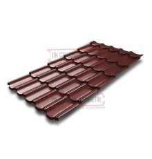 Металлочерепица Квинта плюс 3D RAL3009 Velur 20-0,5