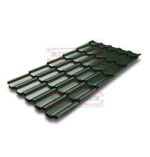 Металлочерепица Квинта плюс 3D RAL6020 Velur 20-0,5