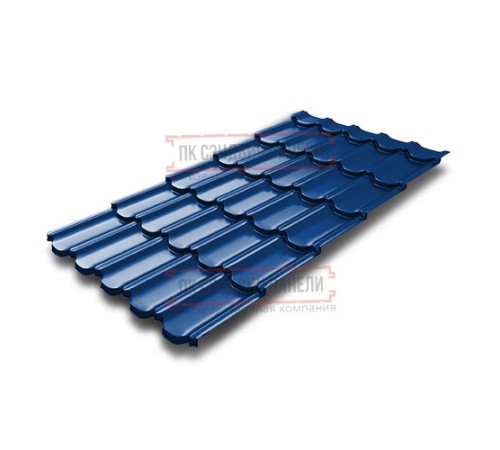 Металлочерепица Квинта плюс 3D RAL5005 Satin-0,5