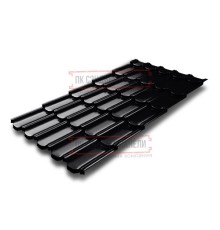 Металлочерепица Квинта плюс 3D RAL9005 Velur 20-0,5