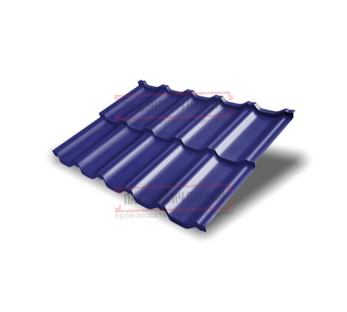 Металлочерепица модульная Квинта Uno 3D RAL5002 Полиэстер-0,45