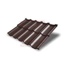 Металлочерепица модульная Квинта Uno 3D RR887 GreenСoat Pural Matt-0,5