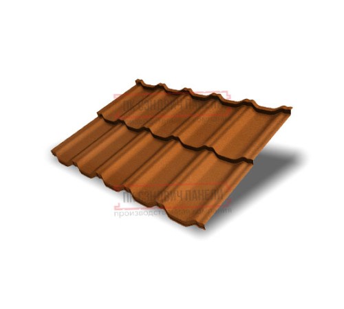 Металлочерепица модульная Квинта Uno 3D Cuprum Steel Quarzit-0,5