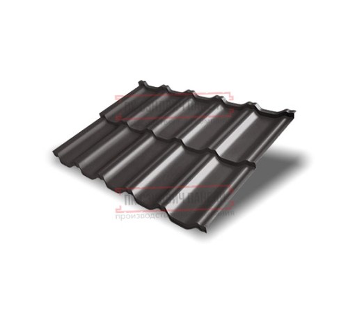 Металлочерепица модульная Квинта Uno 3D RR32 Quarzit PRO Matt-0,5