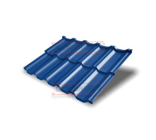 Металлочерепица модульная Квинта Uno 3D RAL5005 Satin-0,5